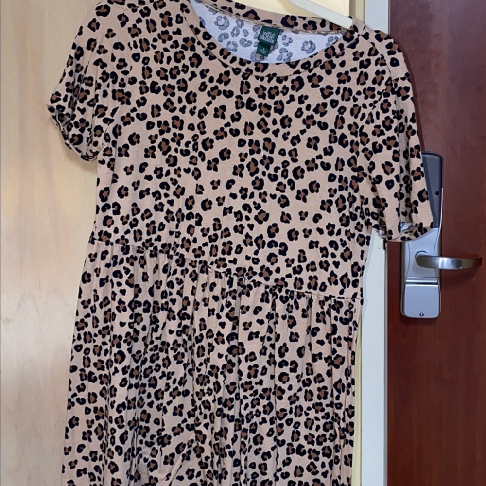 Cheetah Print T-Shirt Dress